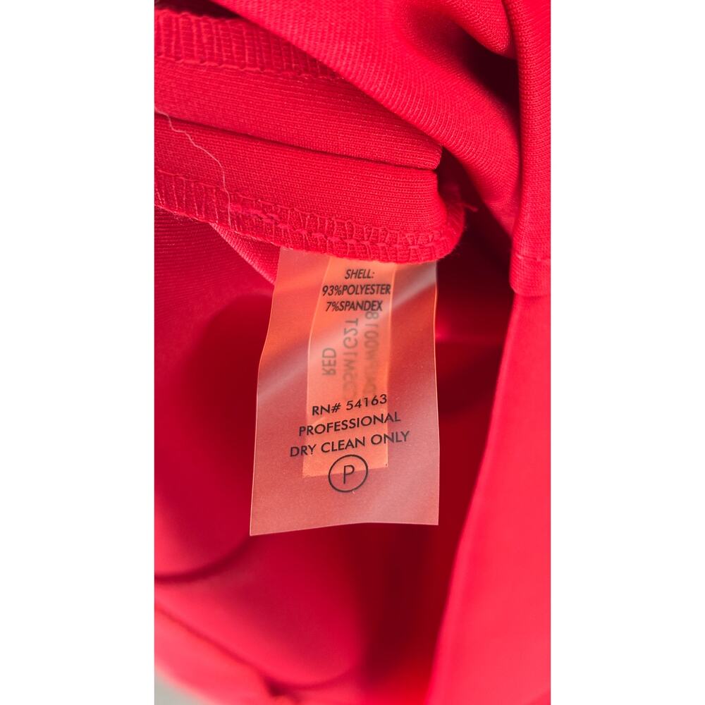 Calvin Klein Sleeveless Cut Out Sheath Dress Red Womens Size 12 - Picture 10 of 11